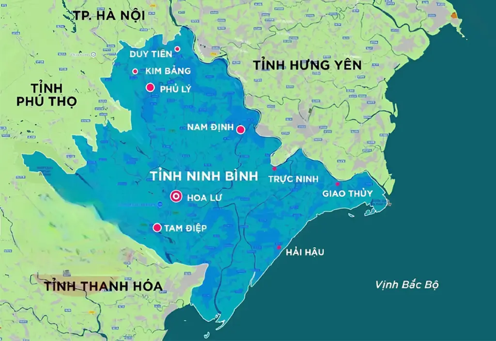 bản đồ Ninh Bình mới